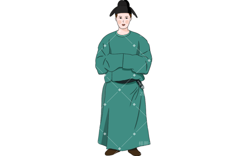 中国风唐代人物类贴纸-男人