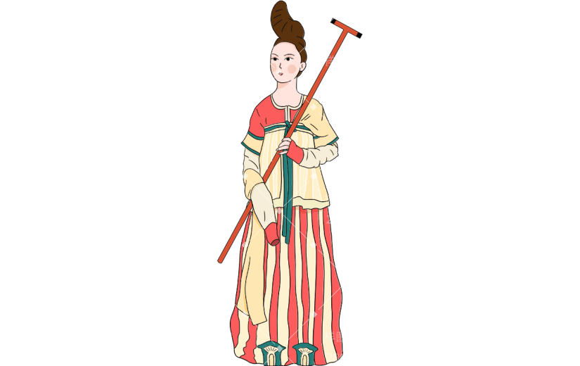 中国风唐代人物类贴纸-女人