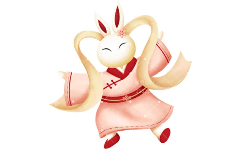 中国风插画-兔子