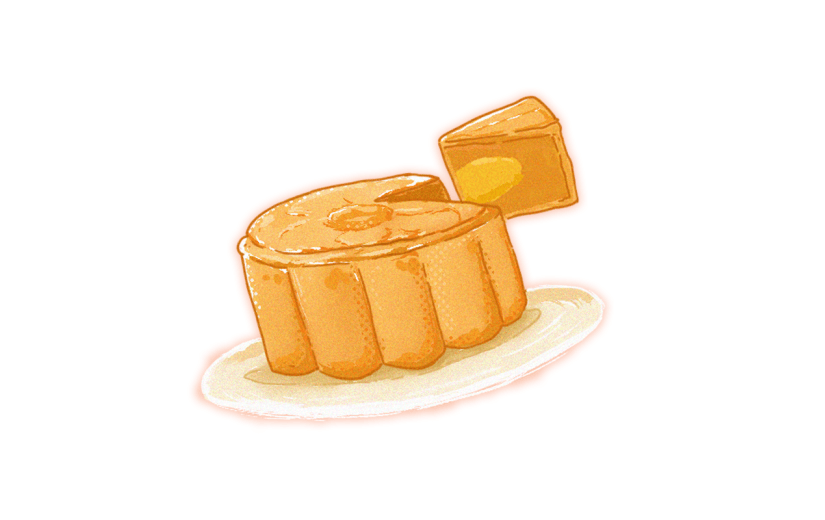 中国风插画-月饼