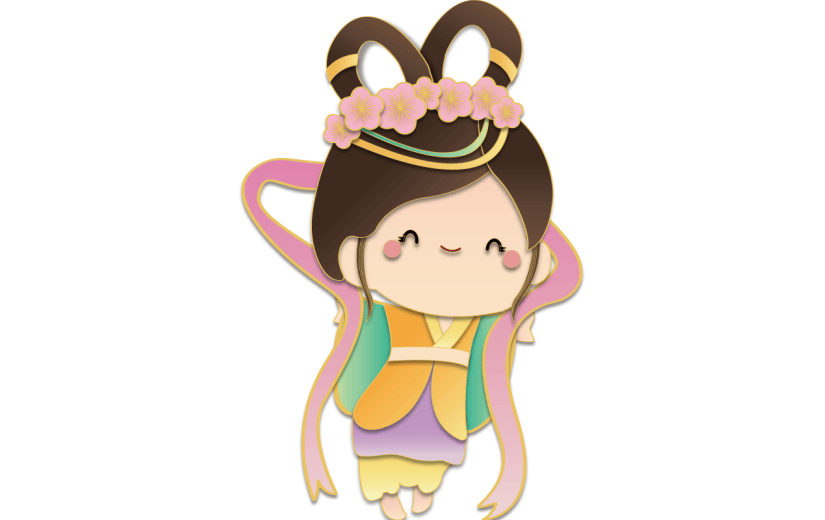 中秋节剪纸中国风插画-仙女嫦娥