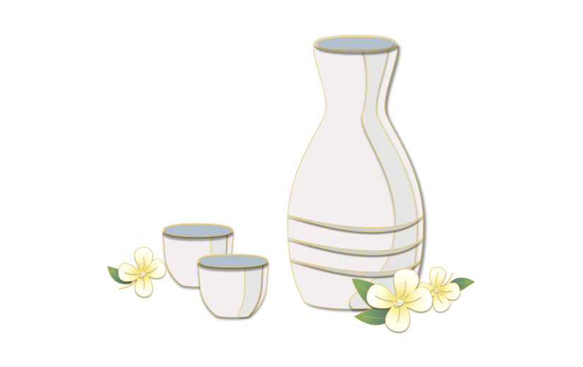 中秋节剪纸中国风插画-酒杯