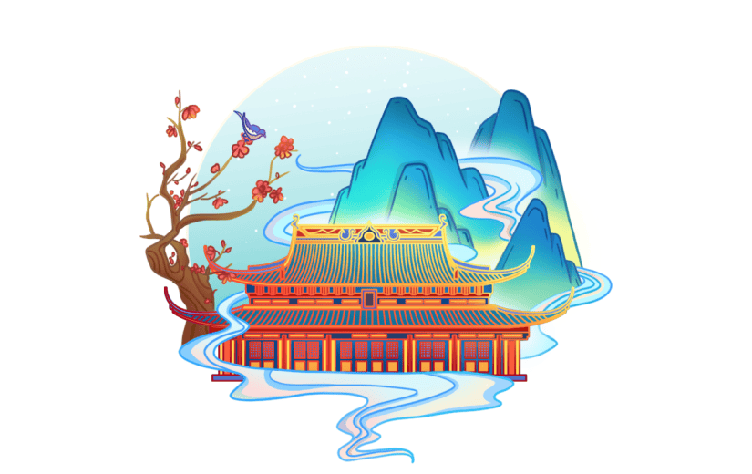 春节国庆中国风建筑-夫子庙
