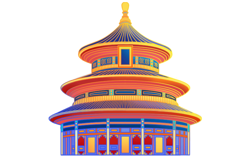 中秋国庆中国风建筑-天坛