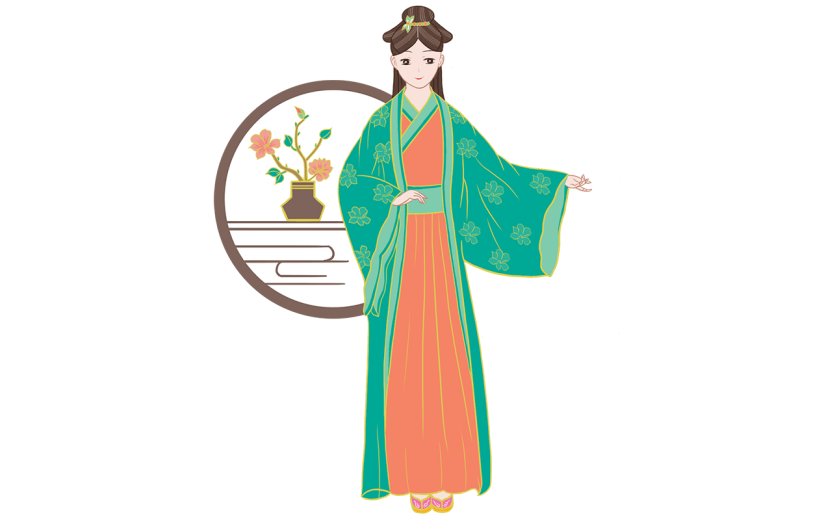中国风人物主题插画-古风美女