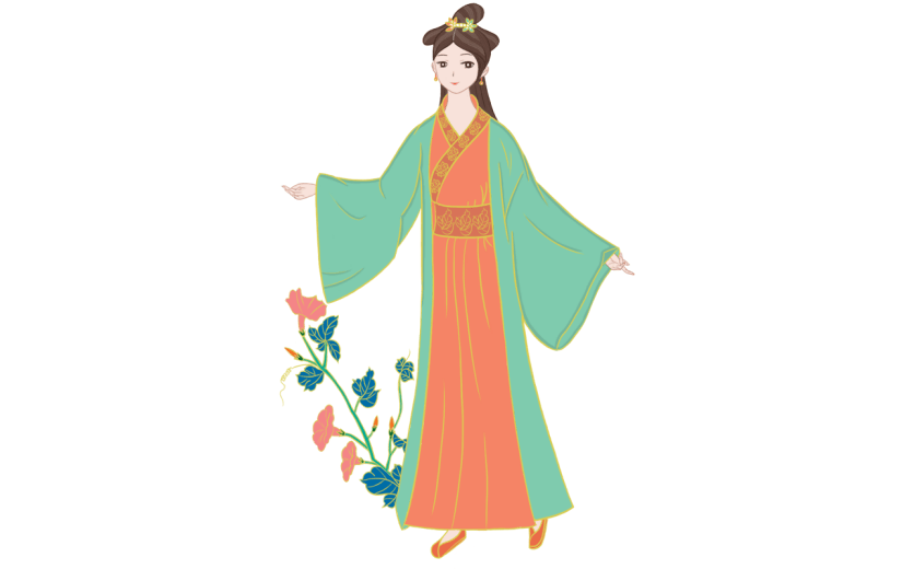 中国风人物主题插画-古风美女