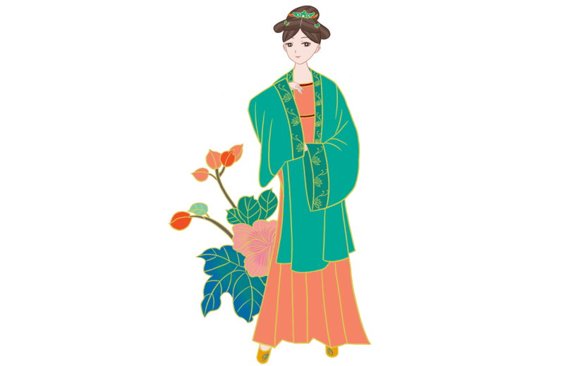 中国风人物主题插画-古风美女