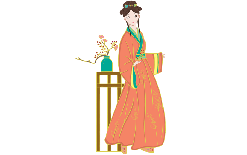 中国风人物主题插画-古风美女