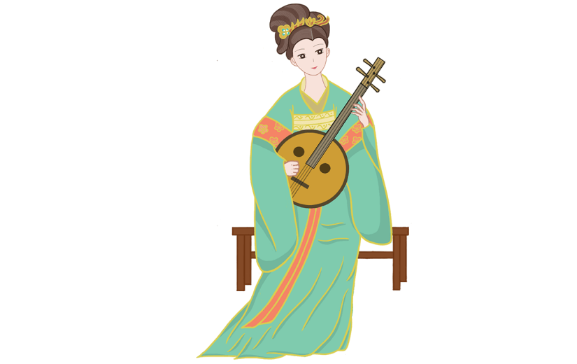 中国风人物主题插画-古风美女