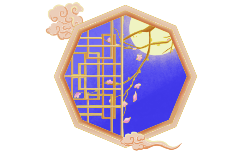 中国风插画-窗户