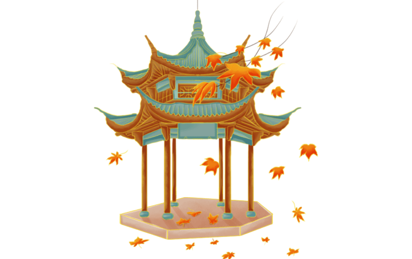 中国风插画-亭子