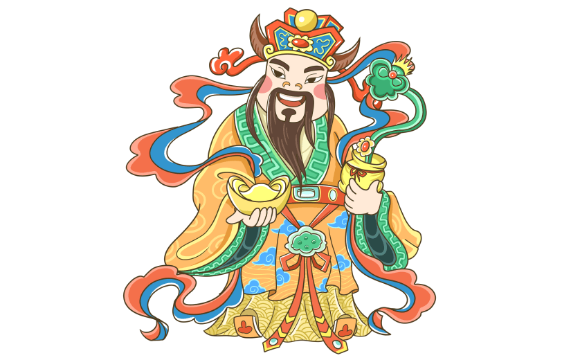中国风人物插画-财神