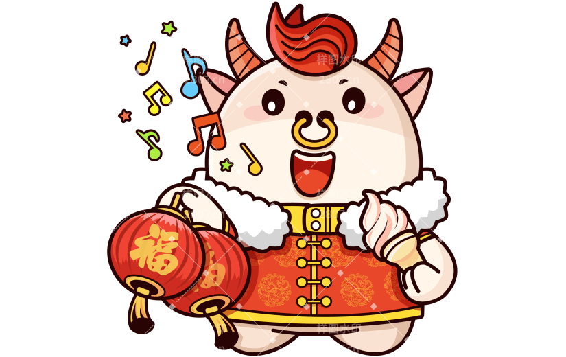 卡通风春节插画