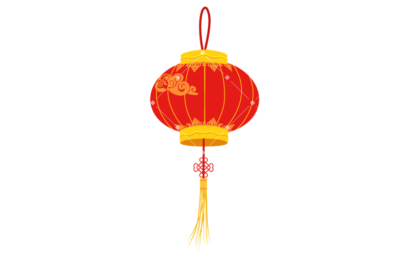 春节手绘卡通风插画-灯笼