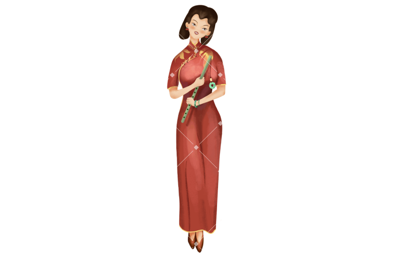 民国风复古女郎系列-旗袍女人
