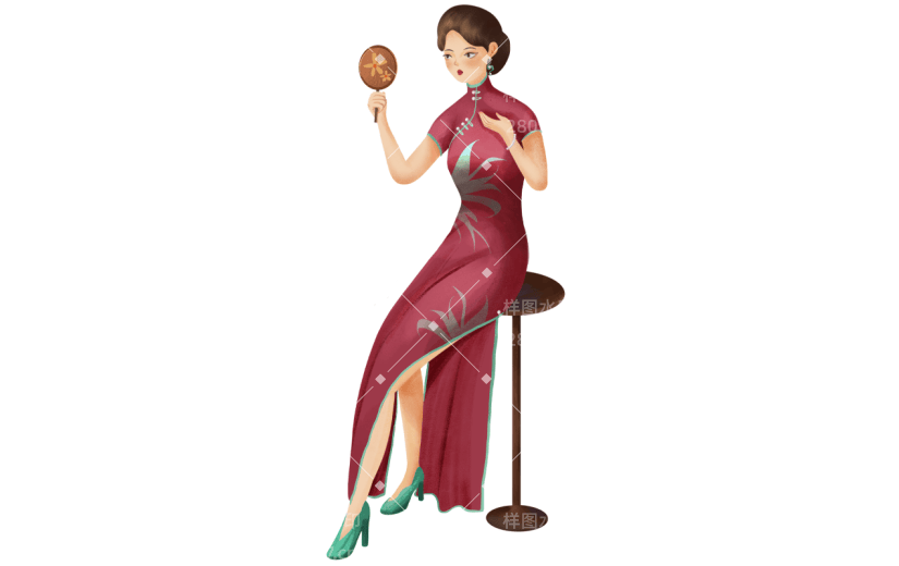 民国风复古女郎系列-旗袍女人