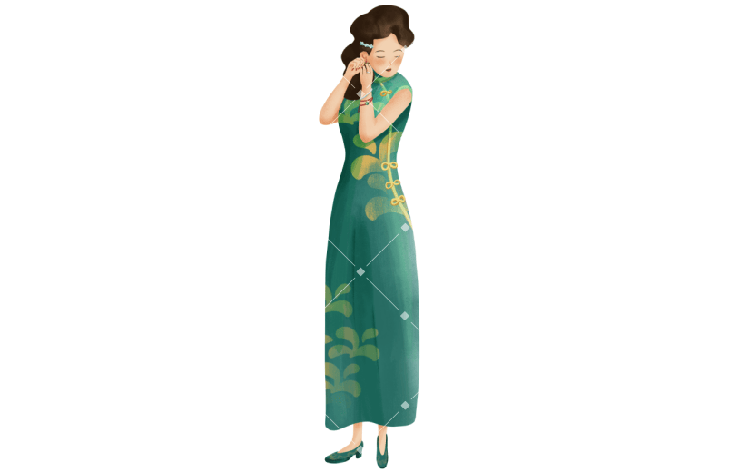 民国风复古女郎系列-旗袍女人