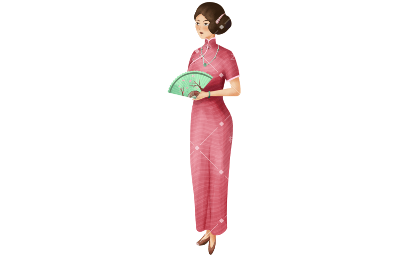 民国风复古女郎系列-旗袍女人