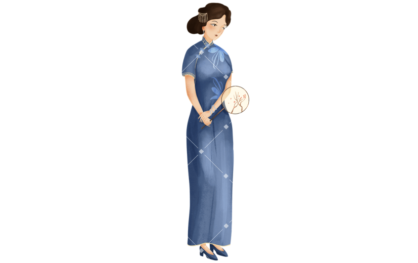 民国风复古女郎系列-旗袍女人