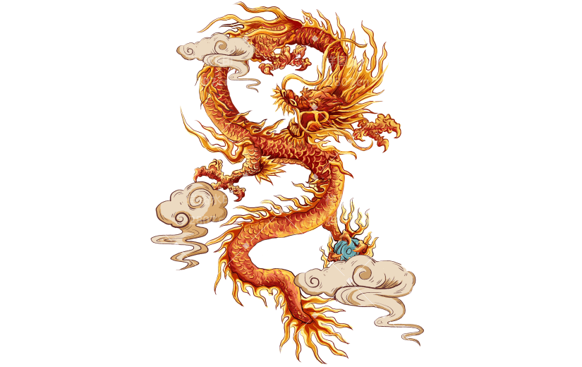 端午节手绘写实风-龙
