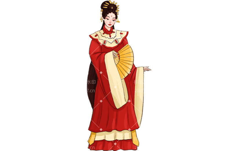 中国风人物手绘系列-扇子