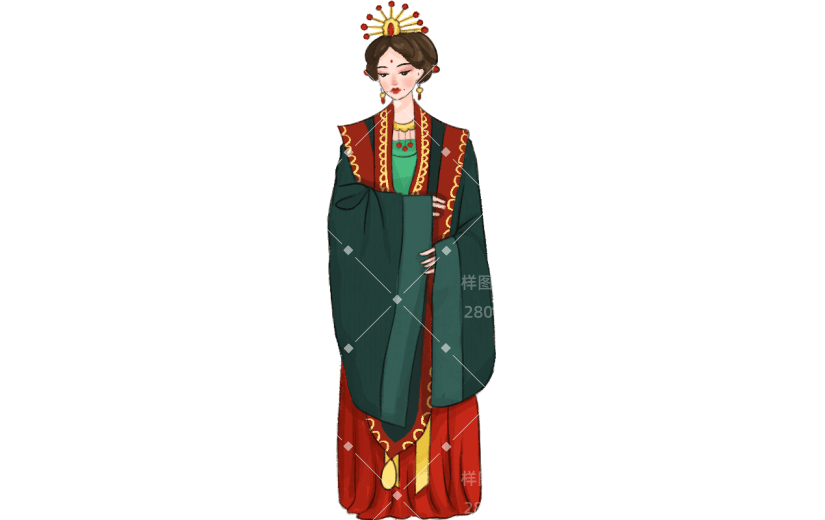 中国风人物手绘系列-华服