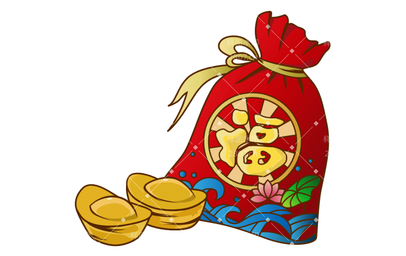 新年氛围元素主题贴纸