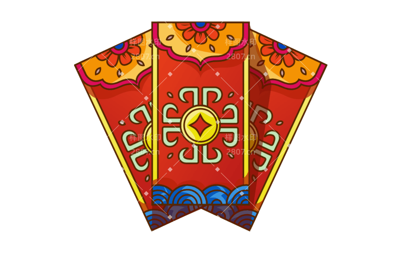 新年氛围元素主题贴纸