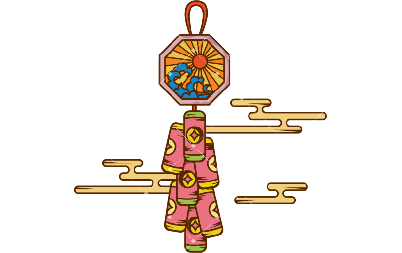新年氛围元素主题贴纸