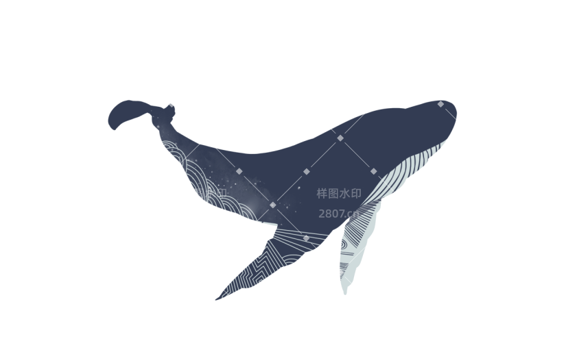中国风元素主题-鲸鱼