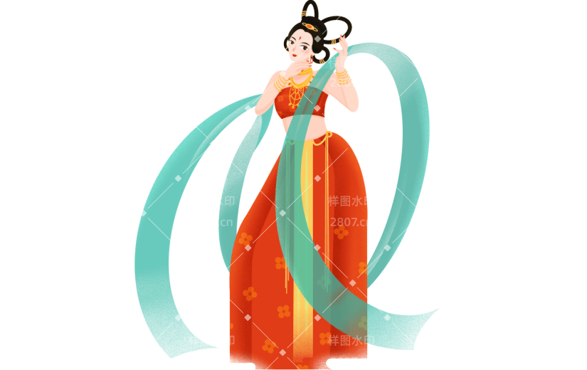 中国风人物元素主题-女