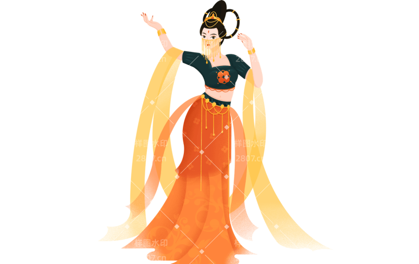 中国风人物元素主题-女