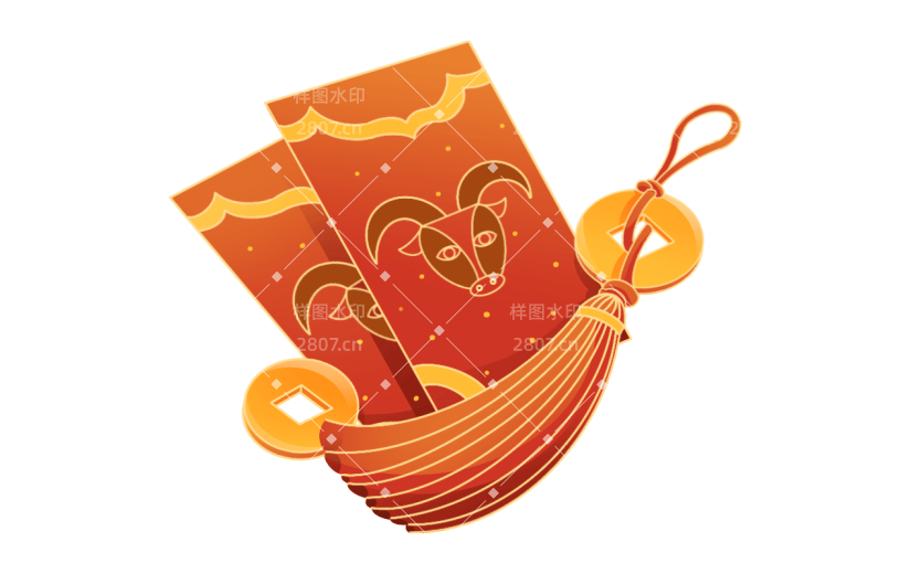 春节节日主题贴纸-红包