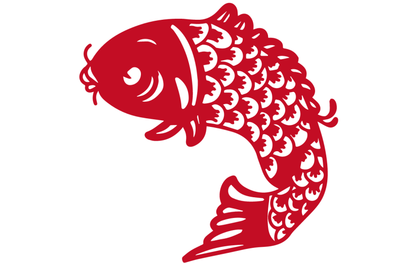 新年剪纸风-鱼