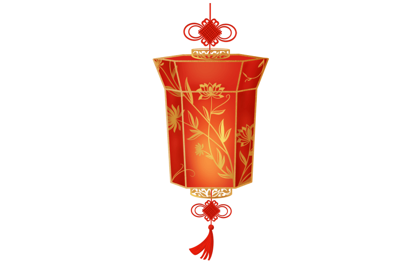 伪C4D新年主题贴纸-灯笼
