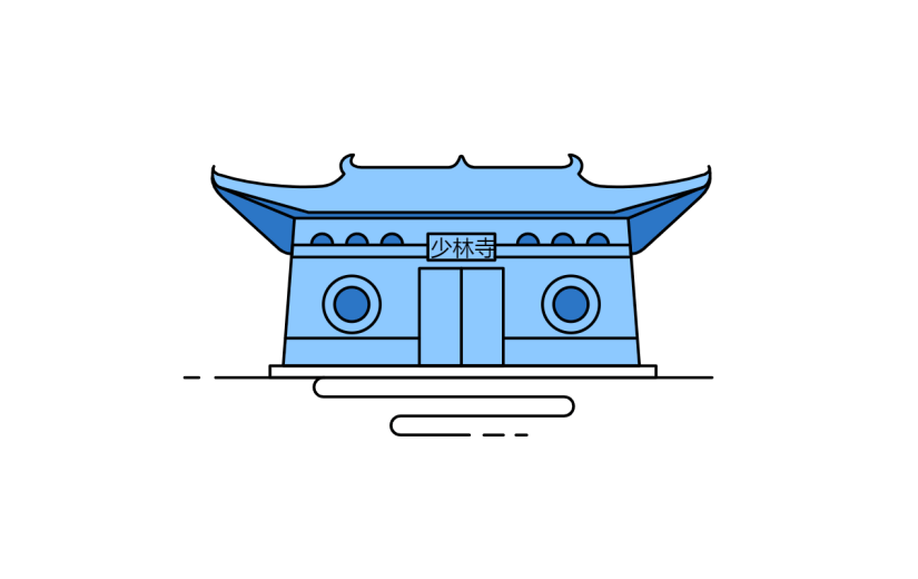 建筑地标元素主题素材-少林寺