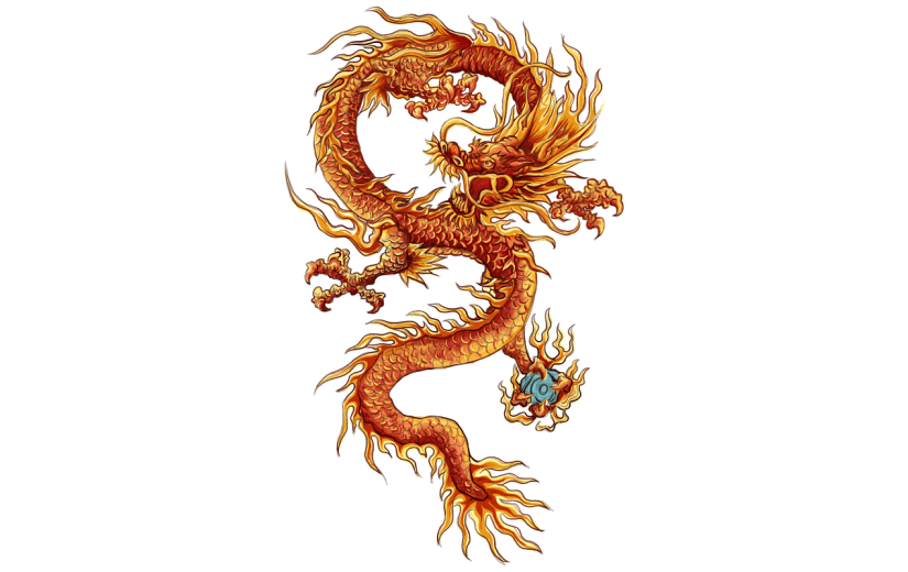 春节中国风主题素材贴纸-龙