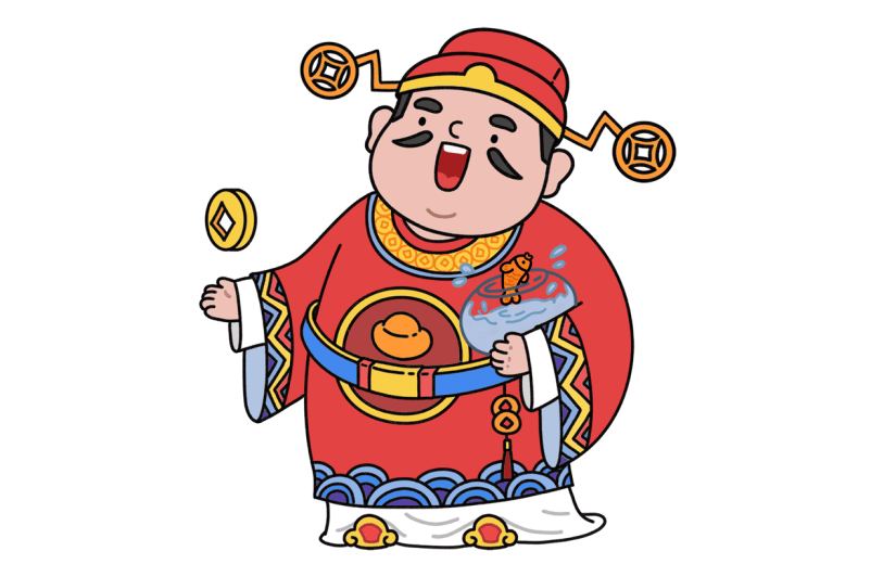 春节主图元素拆解图-财神