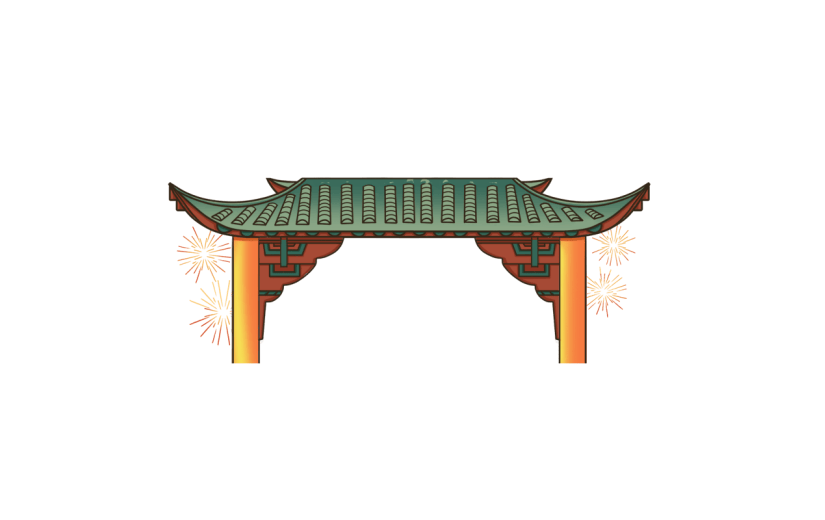春节主图素材拆解图-门框