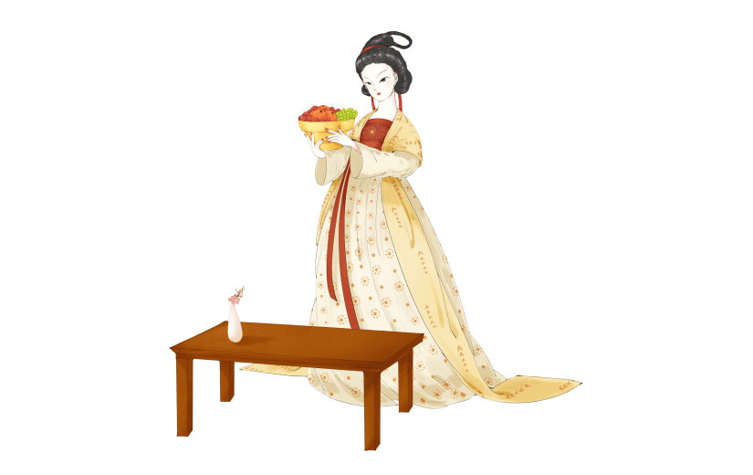 高质量人物插画-仕女图