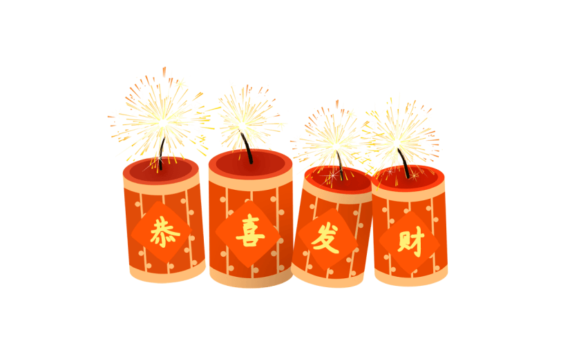 简单爆竹贴纸