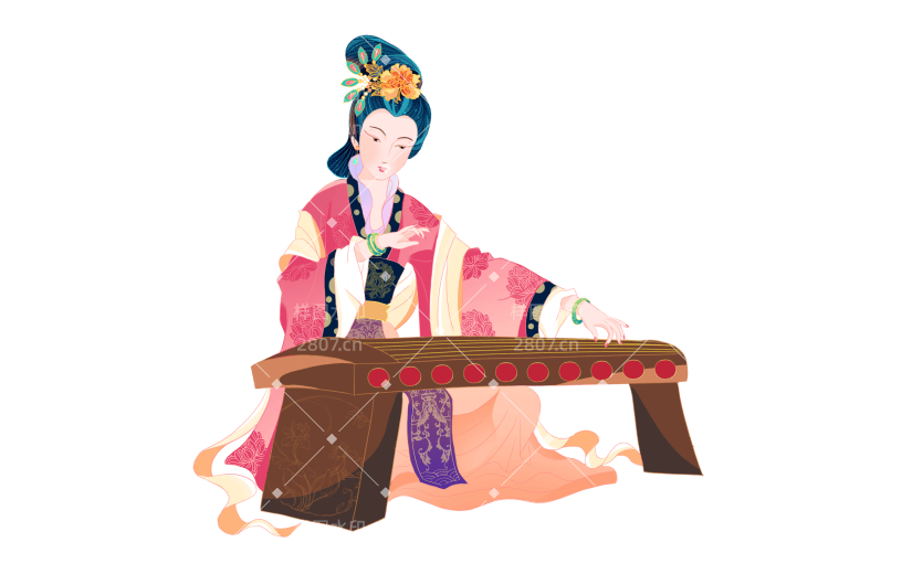 国潮细线白描文创产品素材