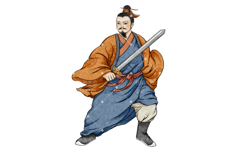 质量人物插画-水墨中国风-刘备