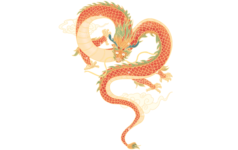 中国风龙凤贴纸
