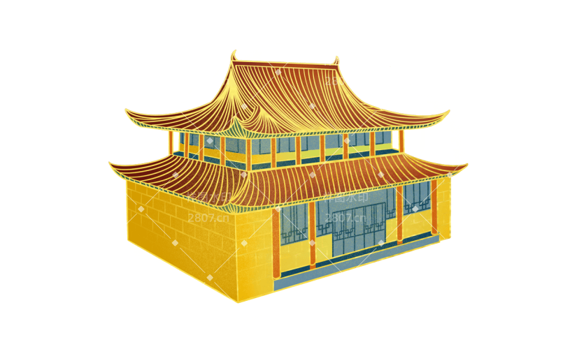 城门建筑贴纸