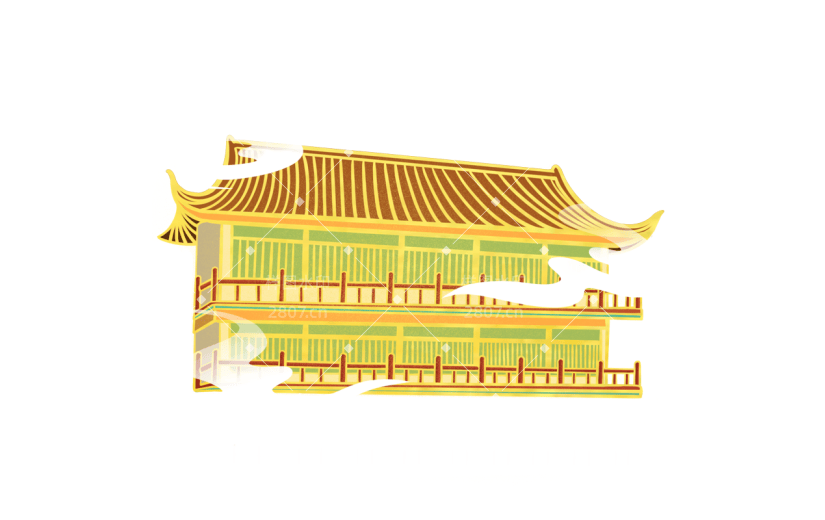 城门建筑贴纸