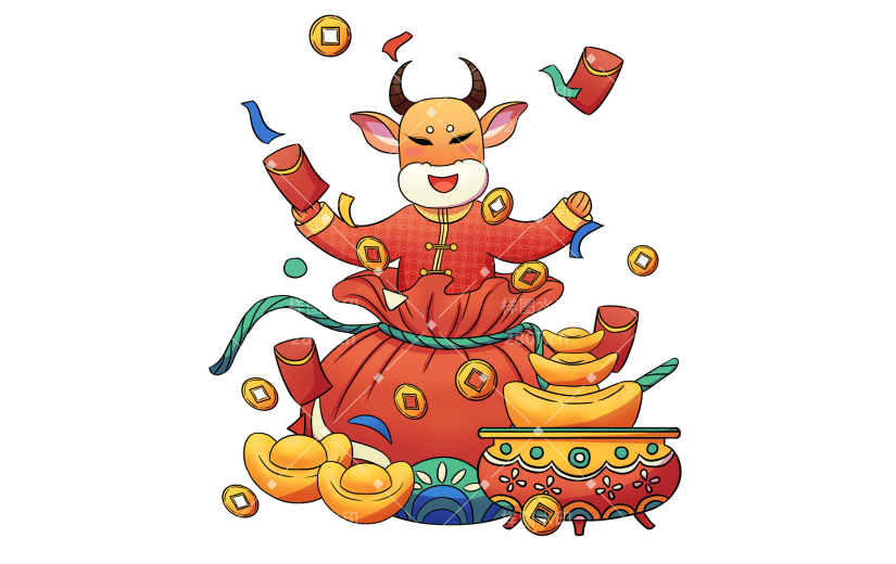 春节主题元素贴纸