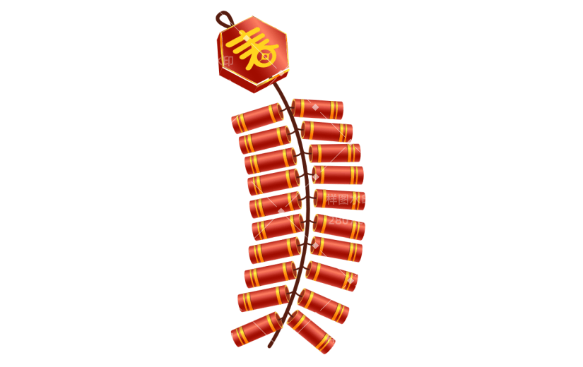 新春鞭炮主题贴纸