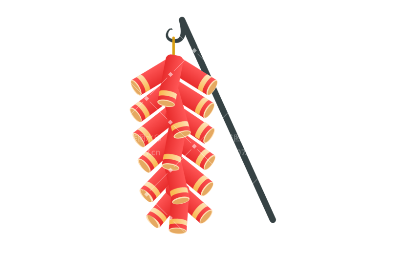 新春鞭炮主题贴纸