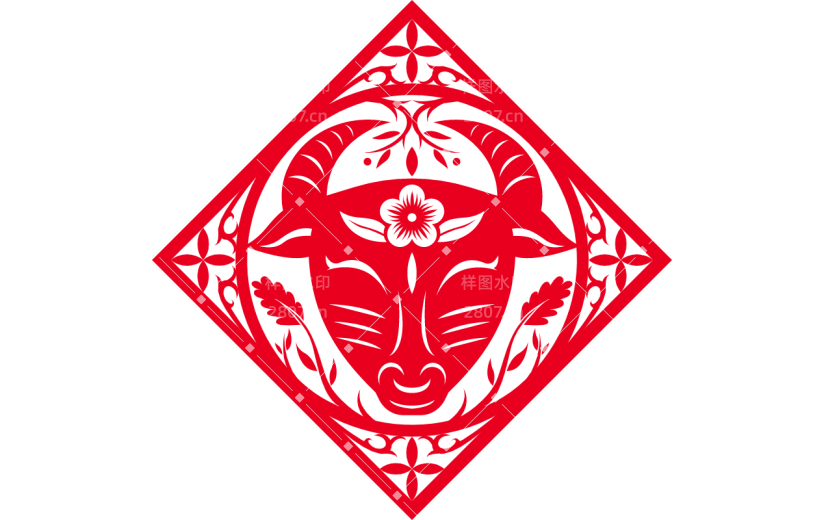 中国风窗花纹样贴纸1